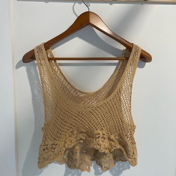Free people “crochet crop top” - Picture 2 of 4